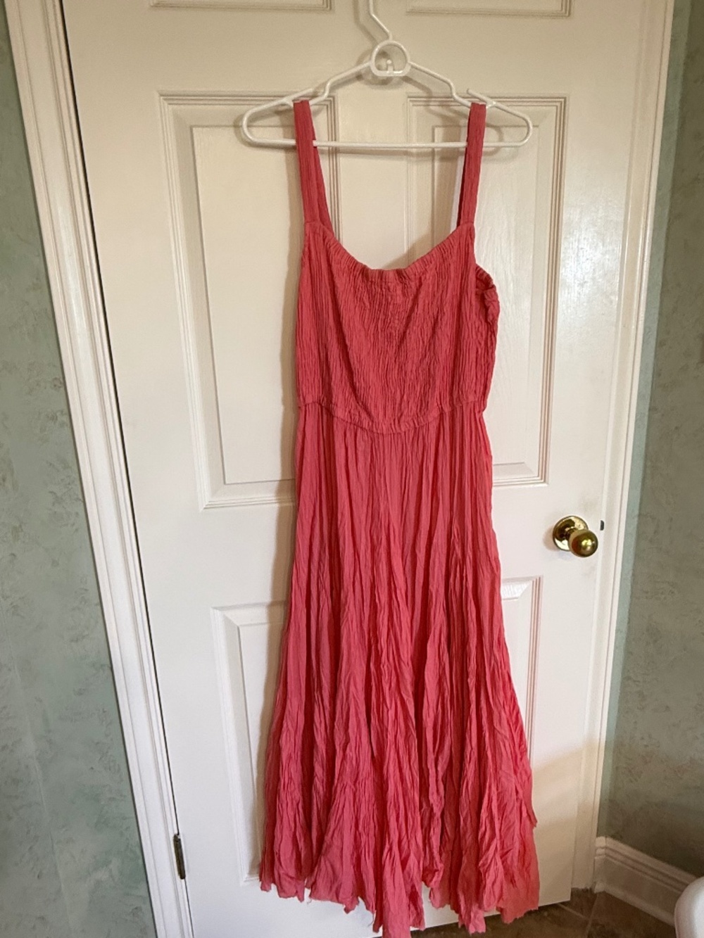 Sandy Starkman gorgeous coral gauzy twirl dress